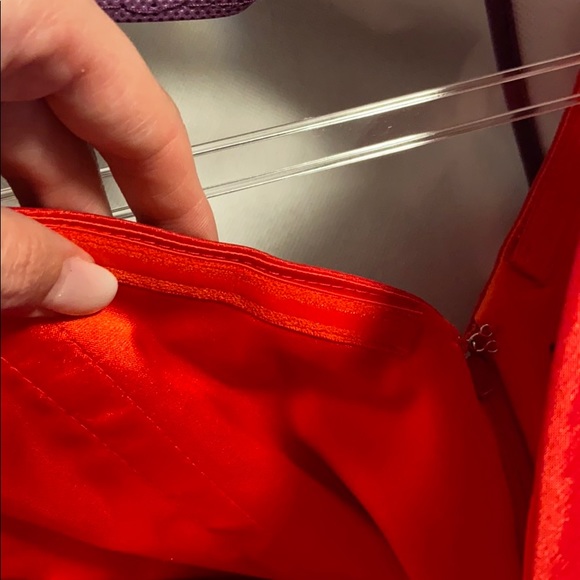 Red off the shoulder gown - Picture 13 of 13